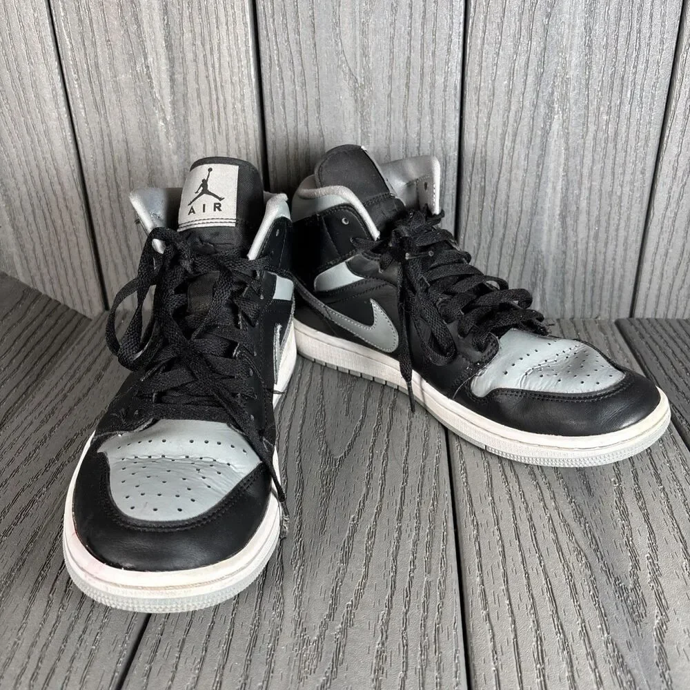 Nike Women’s Air Jordan 1 Mid Shadow Black Gray Shoes BQ6472-007  Size 9